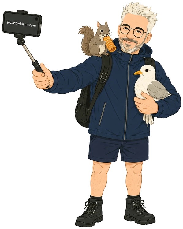 David, with the squirrel and the gull
